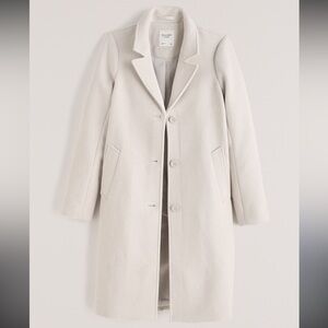 Abercrombie & Fitch Wool-Blend Dad Coat Size XXSP